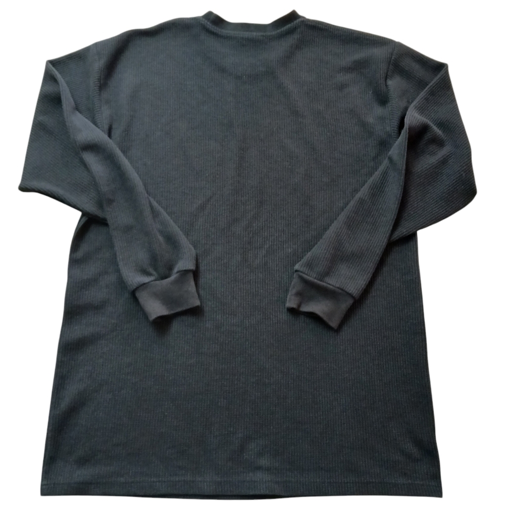 #0399 Mens Super Heavy Weight John Son Black Thermal Shirt Size XL